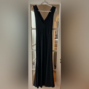 BCBG black floor length dress. Size Large.
